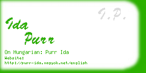 ida purr business card